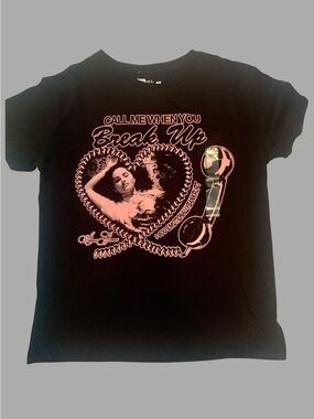 An official Selena Gomez "Call Me When You Break Up" graphic t-shirt